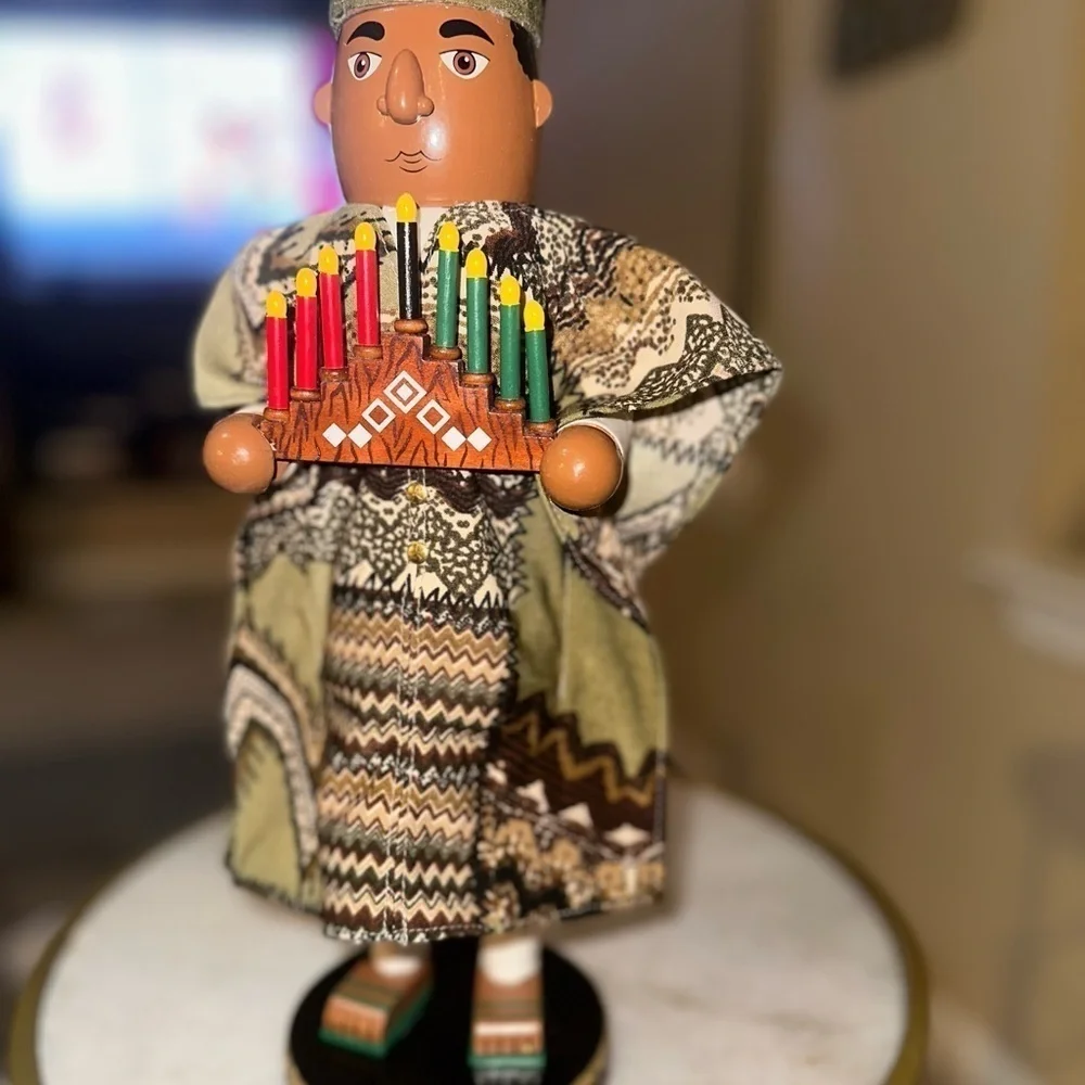 Kwanzaa Nutcracker Village Collection African-Inspired Candle Holder Figurine